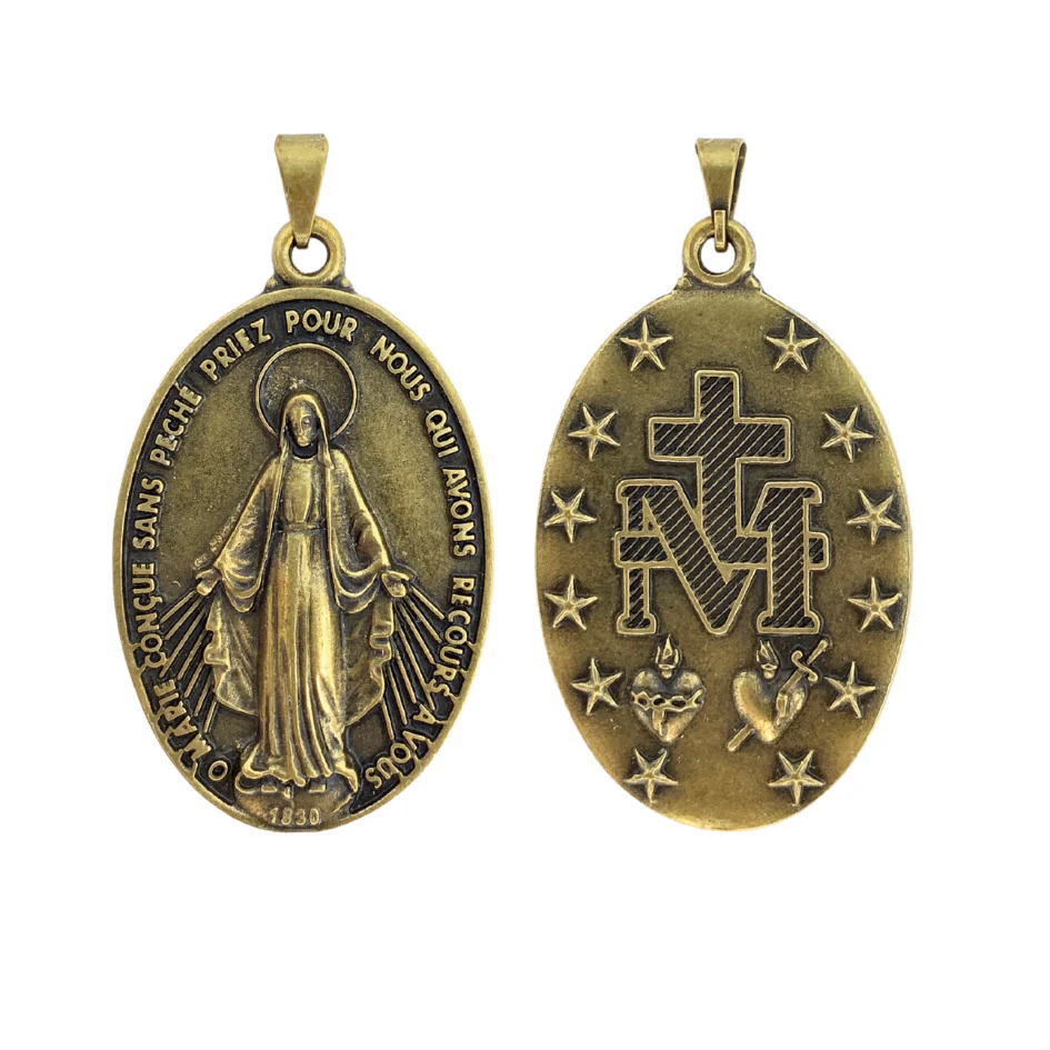 Medalha Milagrosa 39 mm - Ouro Velho - Image 5