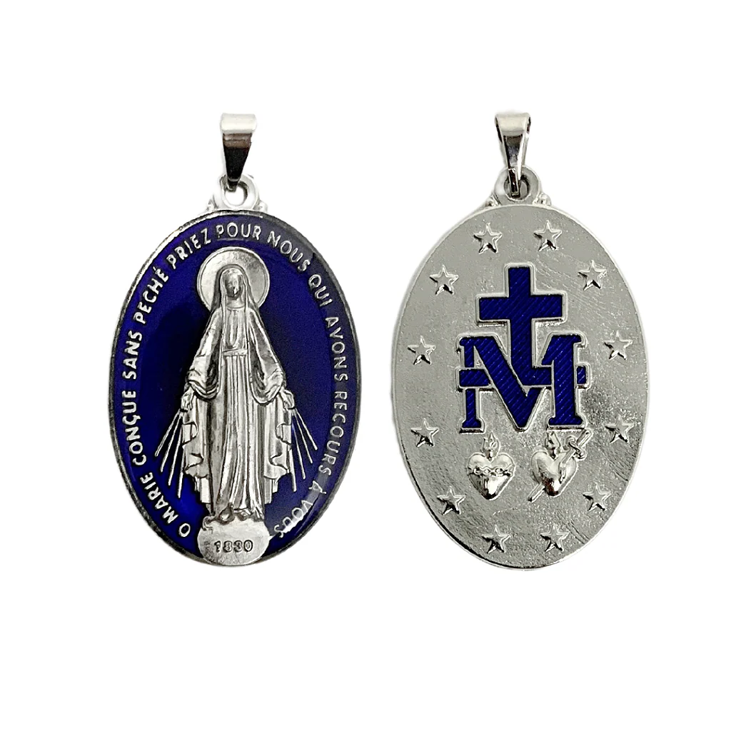 Medalha Milagrosa 39mm - Níquel Azul - Image 5