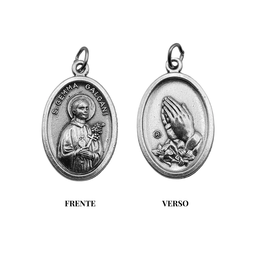 Medalha Santa Gemma Galgani & Mãos Rezando - Image 3