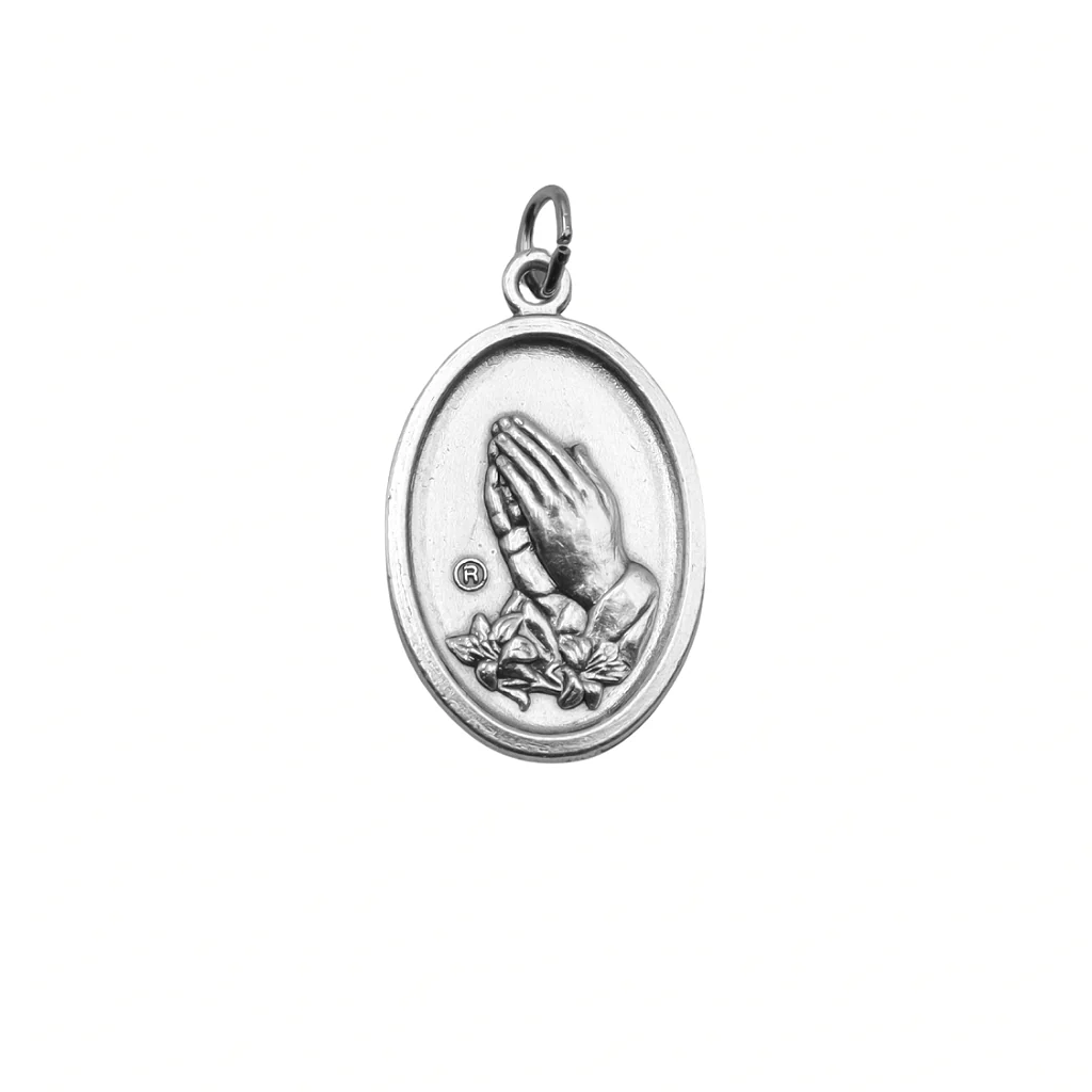 Medalha Santa Inês (Agnes) & Mãos Rezando - Image 2