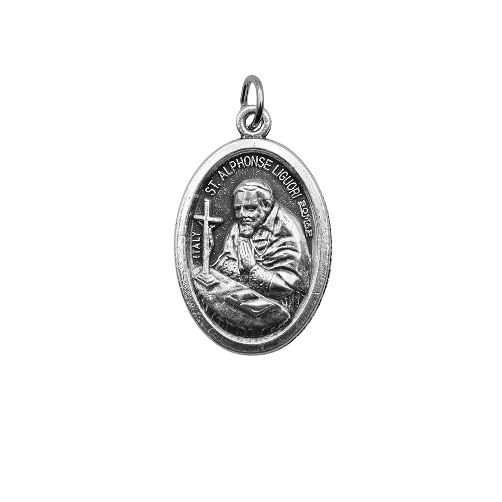 Medalha Santo Afonso de Ligório & Mãos Rezando