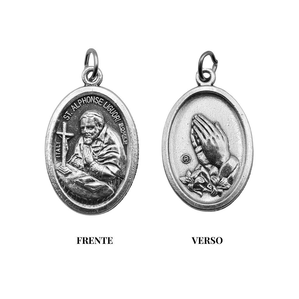 Medalha Santo Afonso de Ligório & Mãos Rezando - Image 3