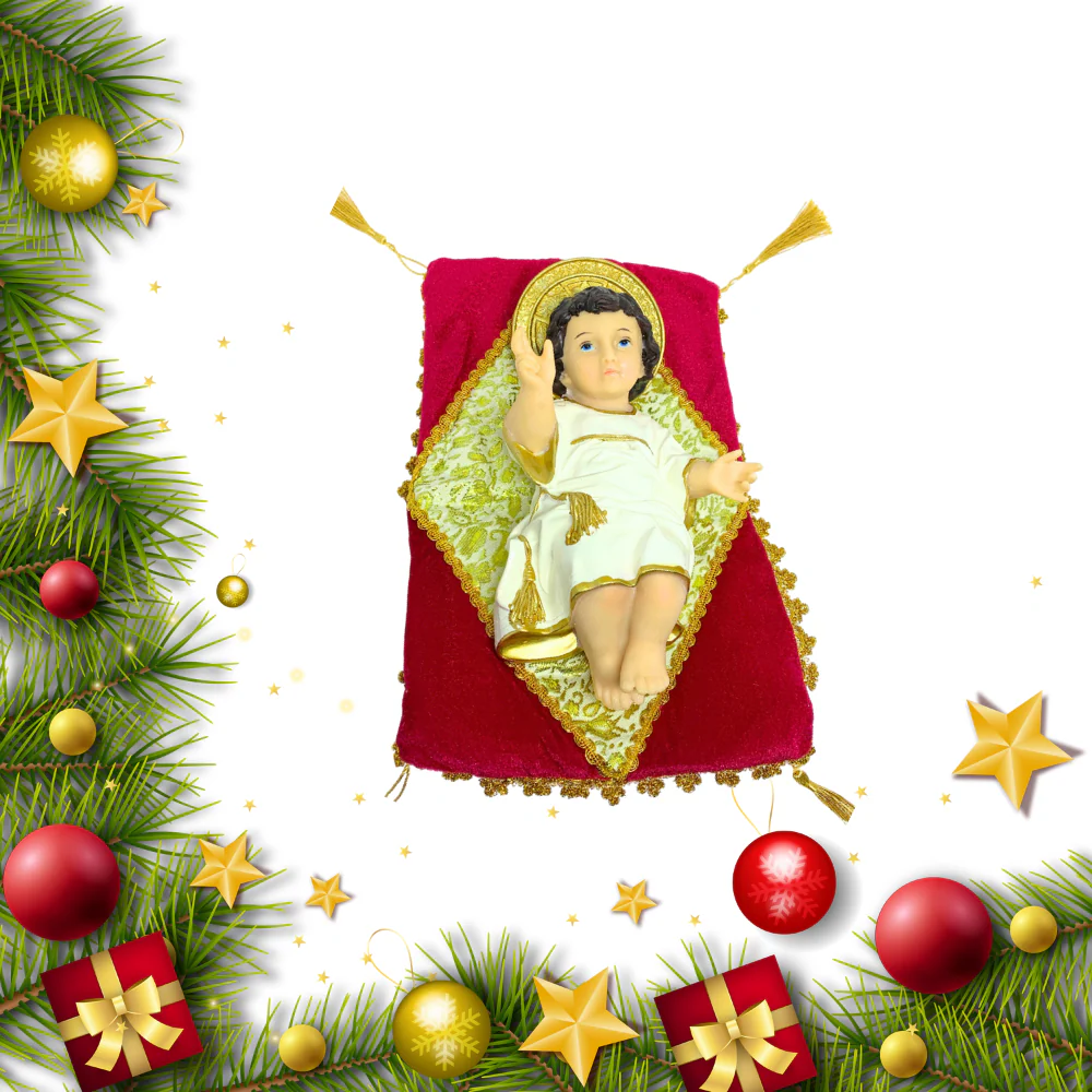 Menino Jesus de Resina 29cm Com Almofada - Image 4