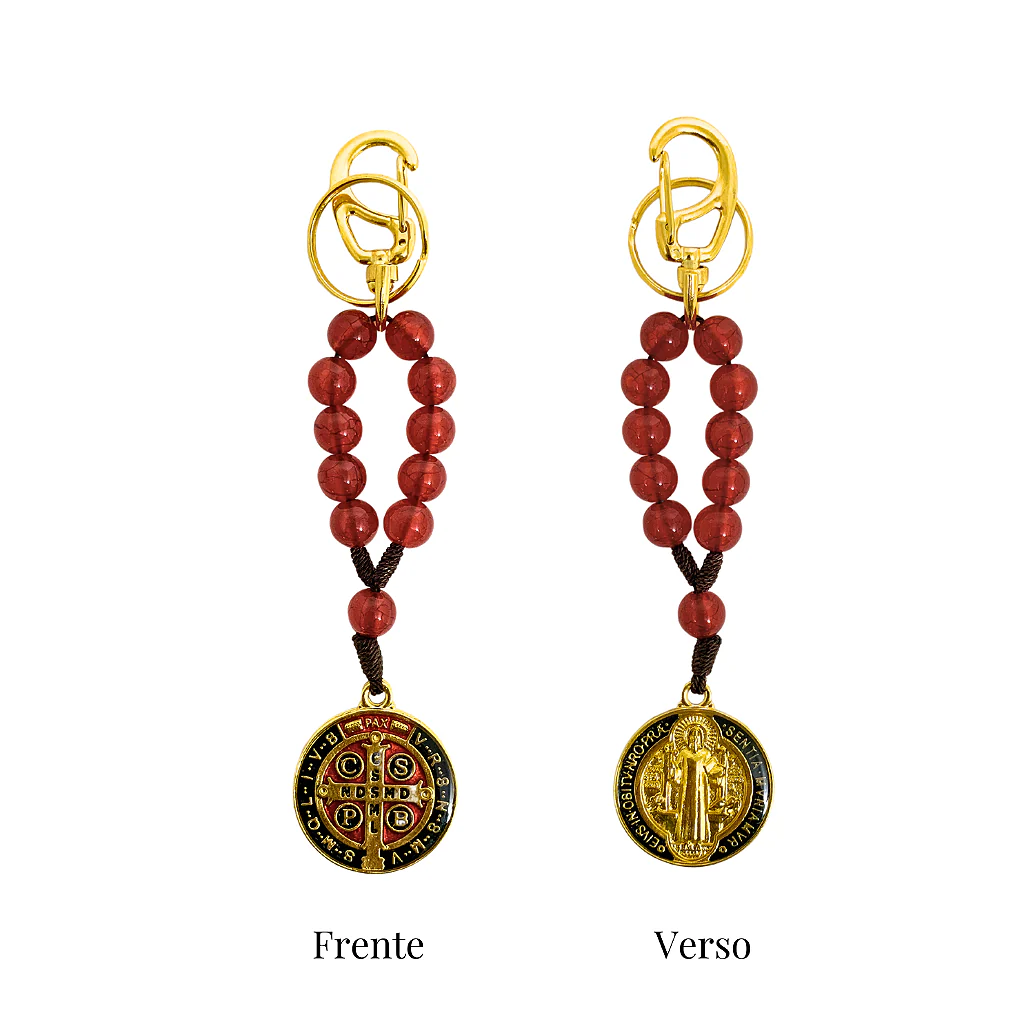 Chaveiro Dezena São Bento - Vermelho - Image 3