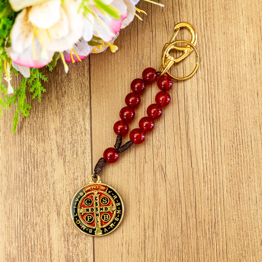 Chaveiro Dezena São Bento - Vermelho - Image 4