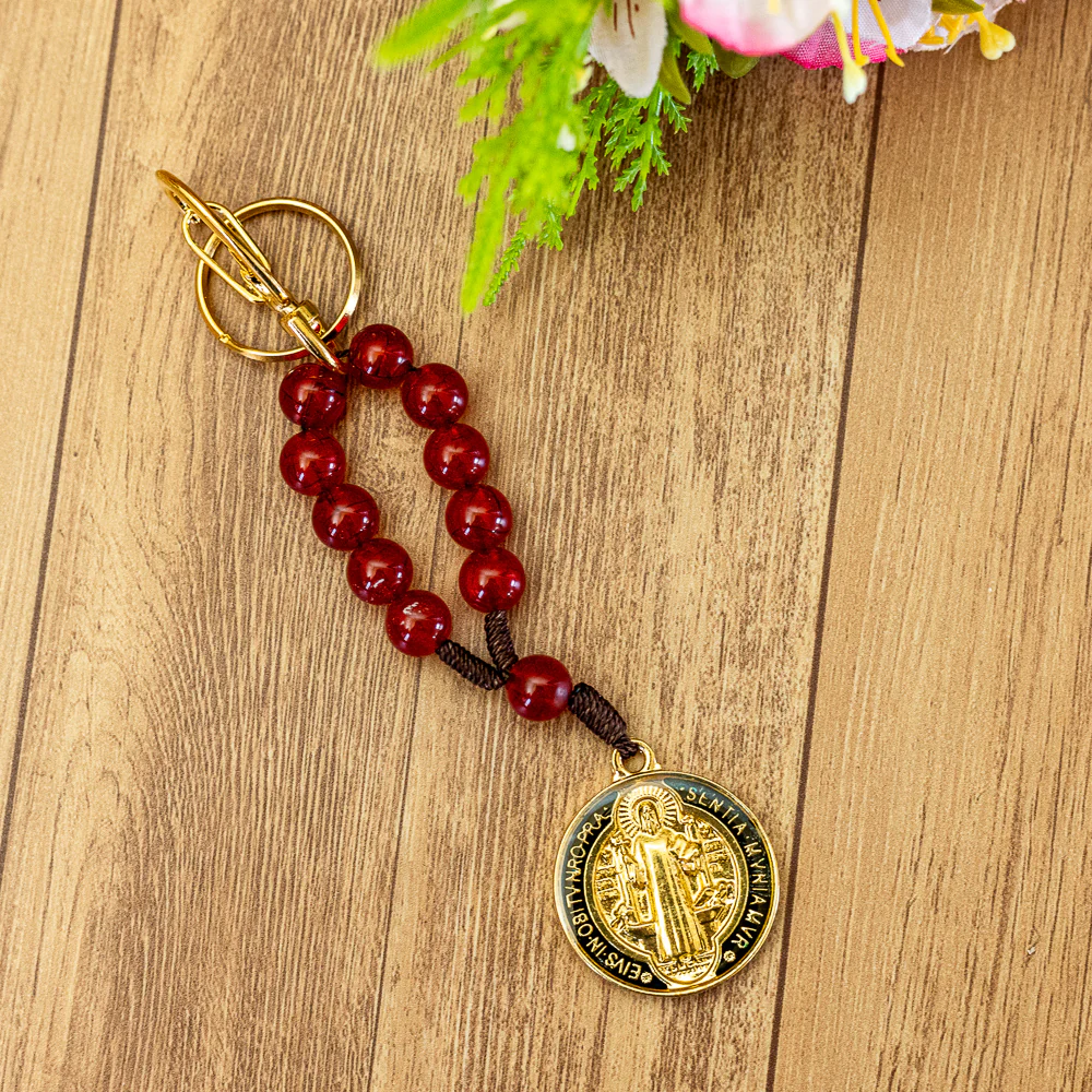 Chaveiro Dezena São Bento - Vermelho - Image 5
