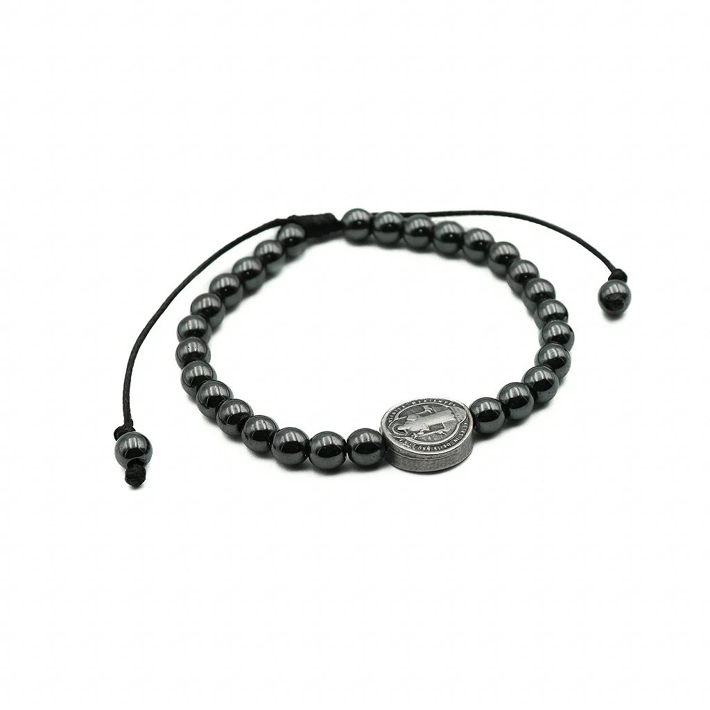 Pulseira Hematita Com Pai nosso Resinado - São Bento - Image 2