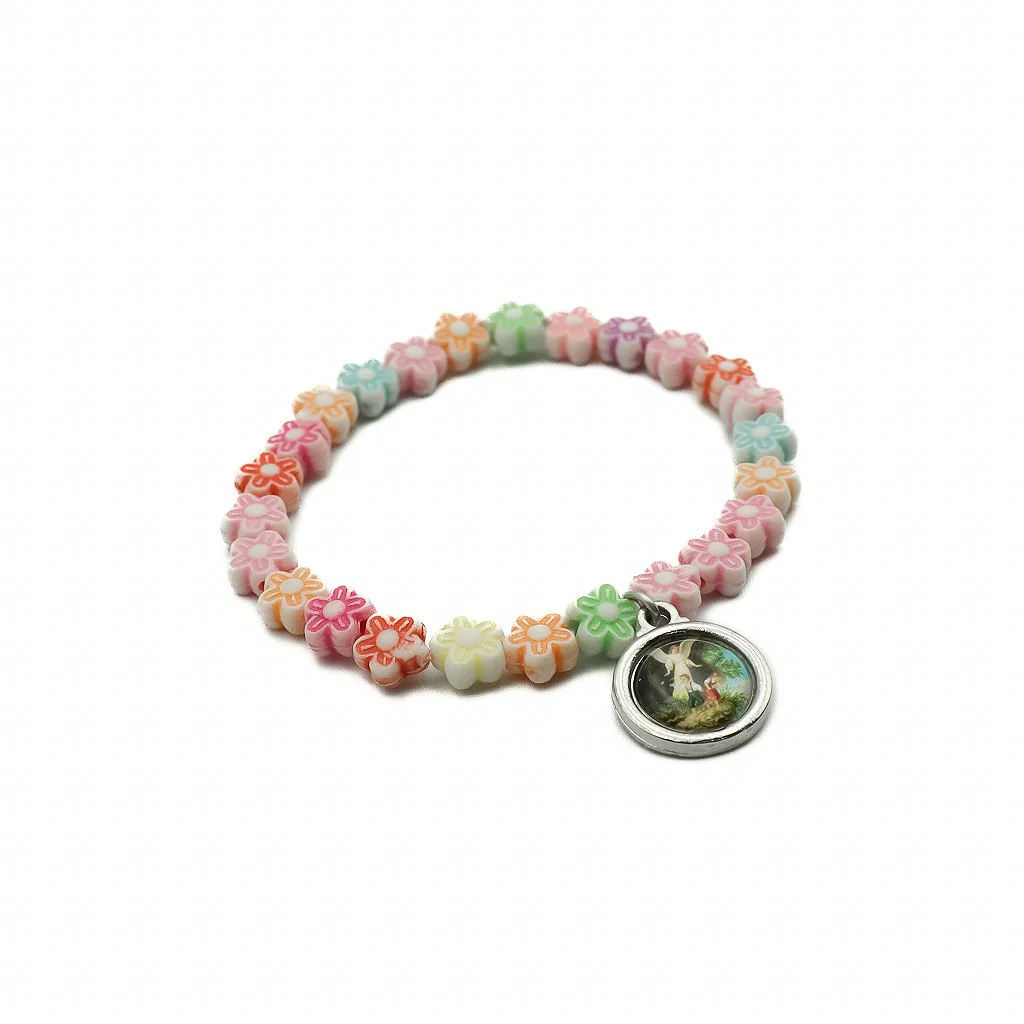Pulseira Infantil Flores Colorido - Image 3