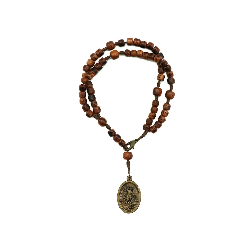 Pulseira Terço Medalha São Miguel Metal