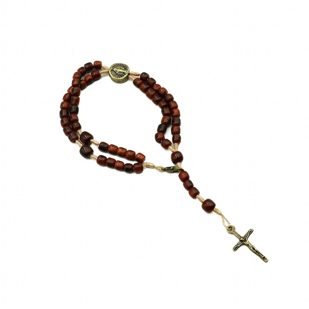 Pulseira Terço Nossa Senhora das Graças madeira - Image 2