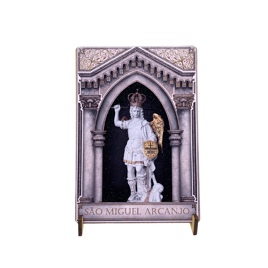 Quadro de São Miguel em MDF - 14x20 cm - Image 2