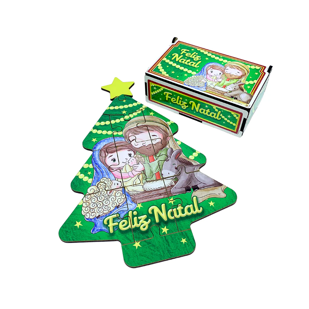 Quebra Cabeça Infantil MDF - Árvore de Natal - Image 3