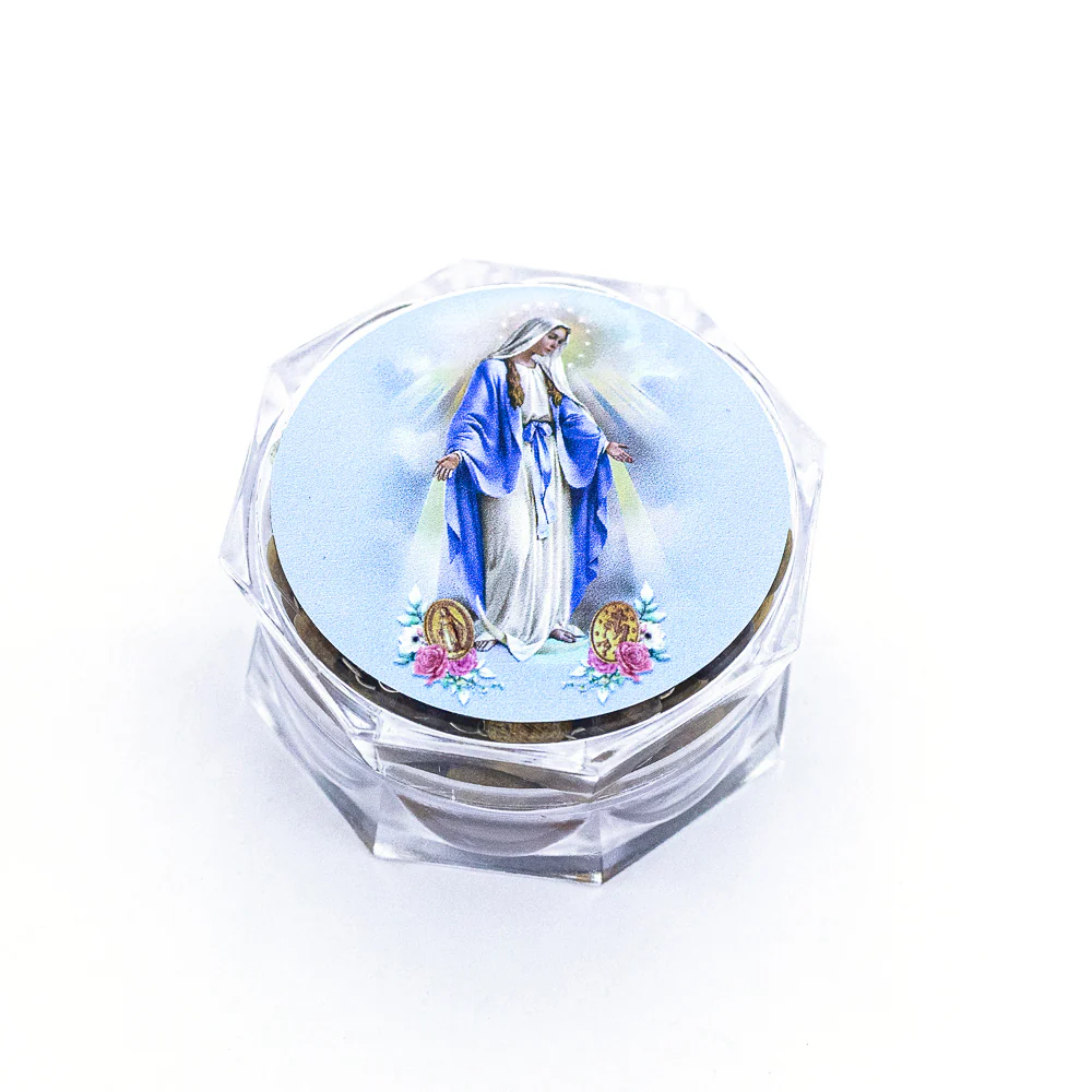 Terço 8mm Madeira Com Caixa Acrílica - Nossa Senhora das Graças - Image 2
