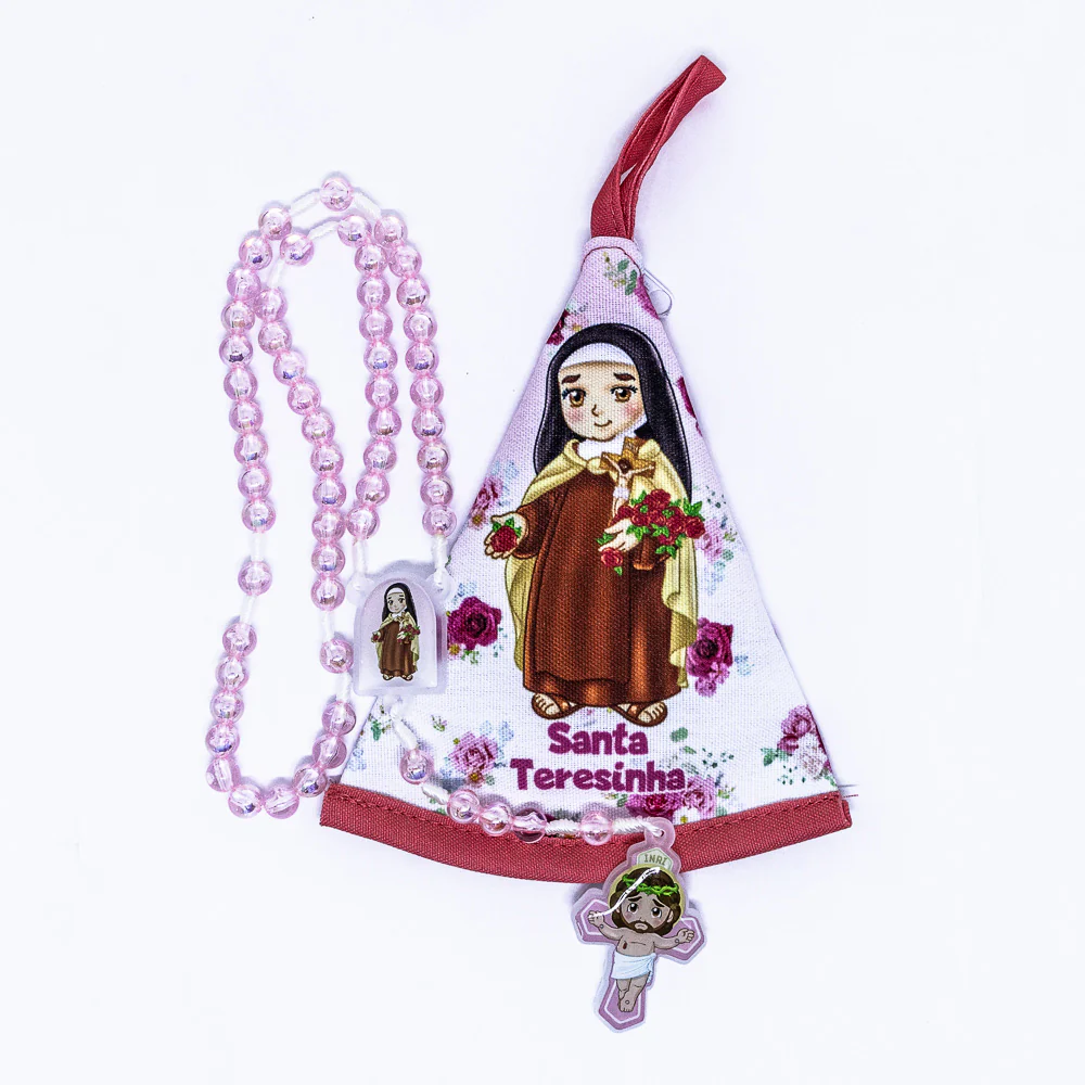 Terço Bolsinha Manto Infantil - Santa Teresinha - Image 5