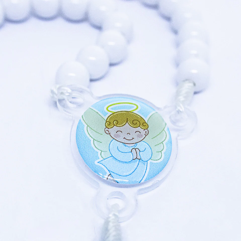 Terço Infantil Com Caixa Acrílica - Anjo Azul - Image 3