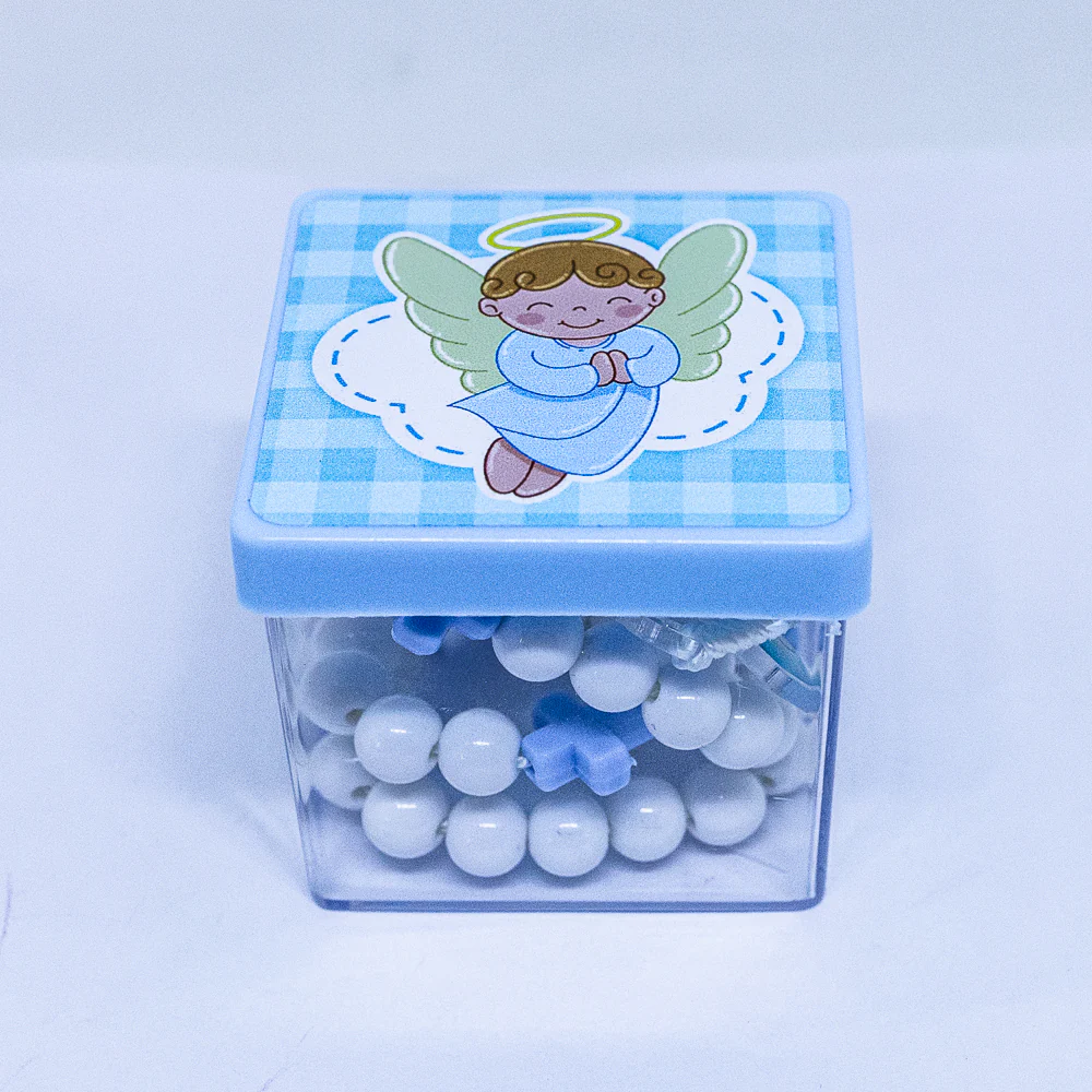 Terço Infantil Com Caixa Acrílica - Anjo Azul - Image 5
