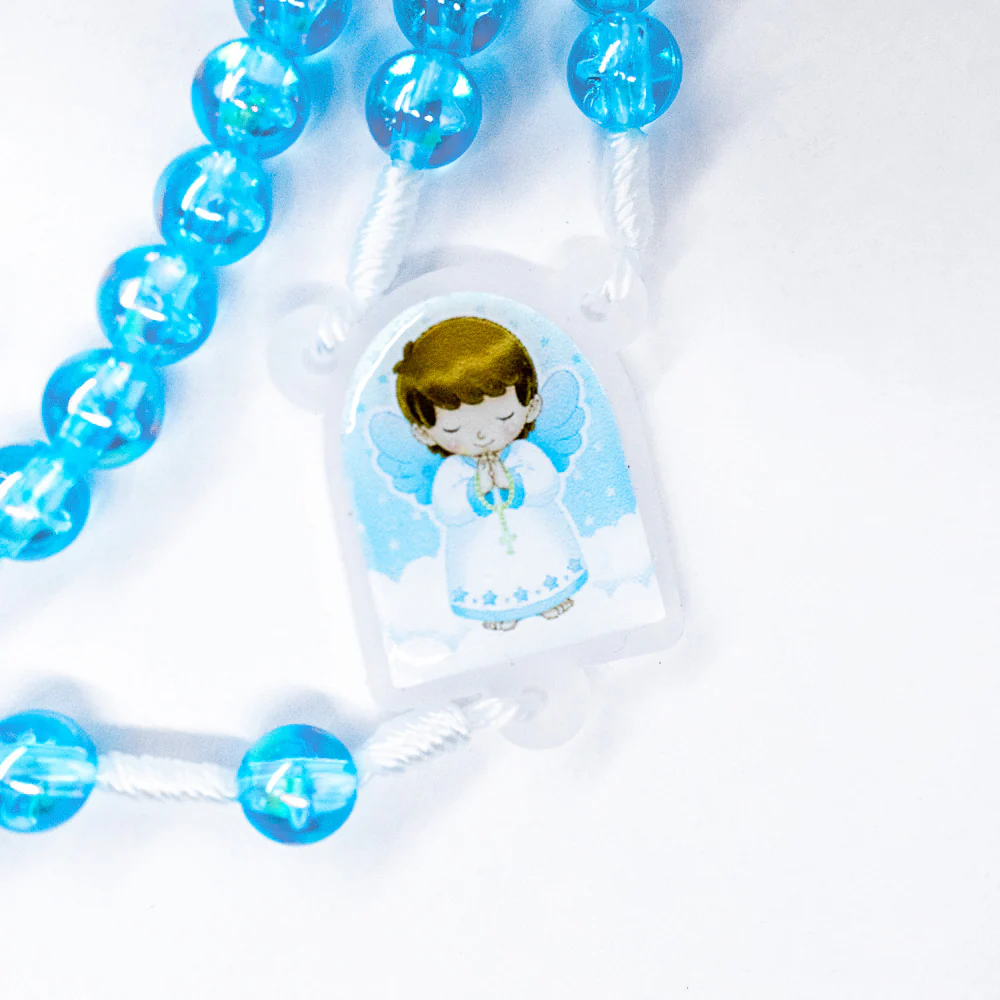 Terço Infantil Com Saquinho - Anjo da Guarda Azul - Image 4