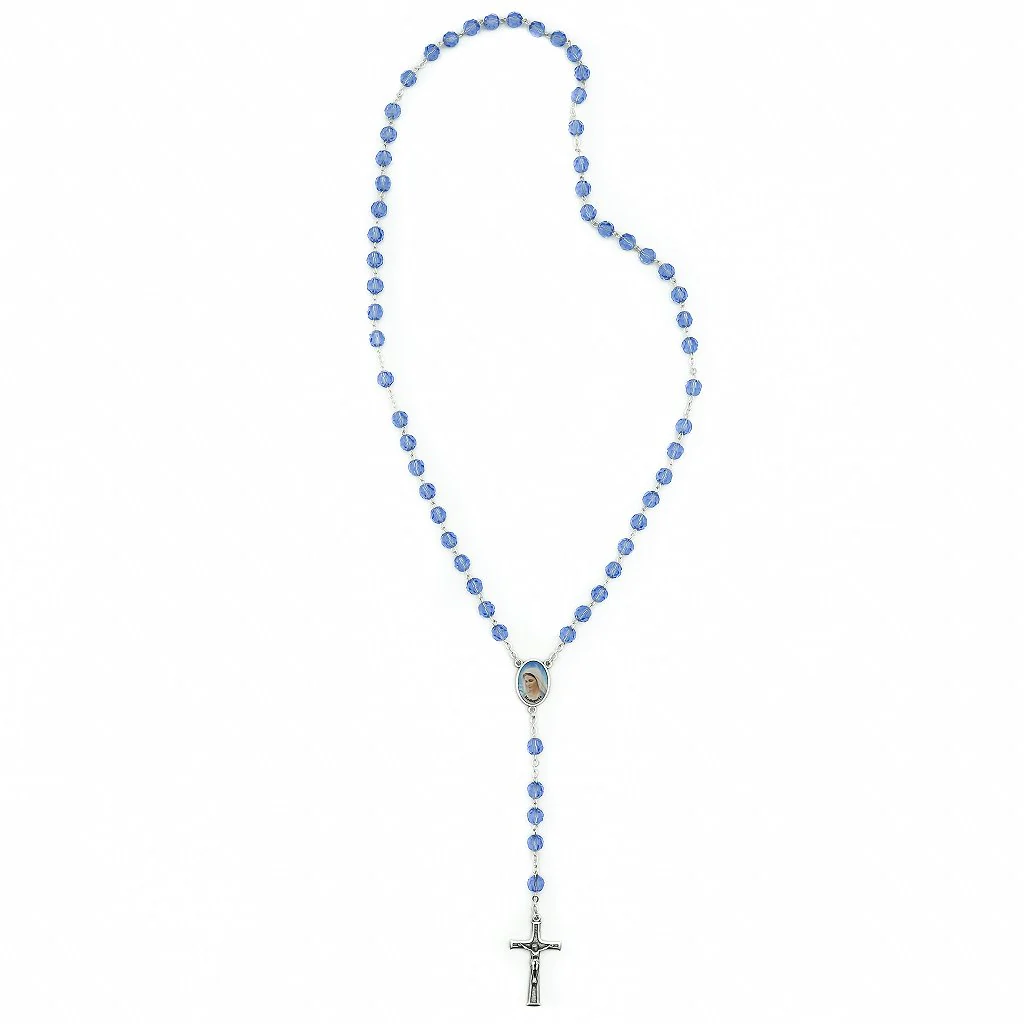 Terço Cristal Azul - Medjugorje