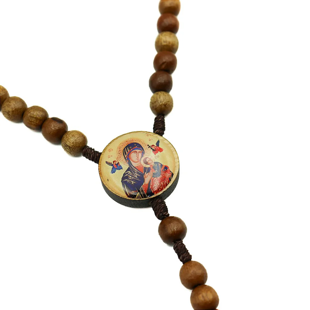 Terço 8mm madeira - Nossa Senhora do Perpetuo Socorro - Image 4